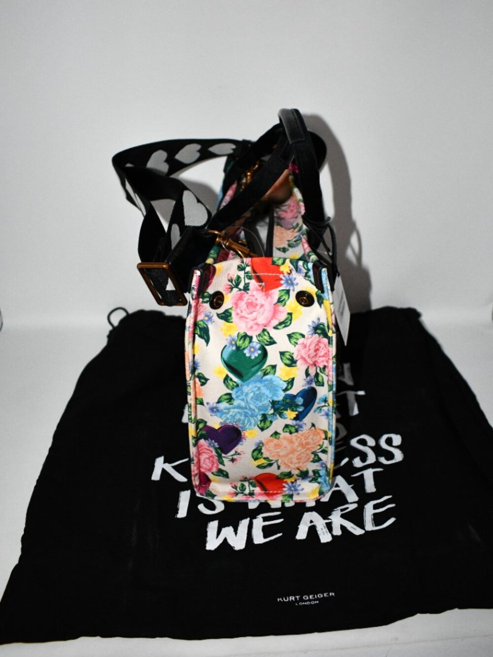 Kurt Geiger Southbank Floral Love Tote Handle Bag in Multi Floral #5033505609 NW - Picture 5 of 9